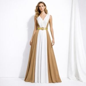 Purotatto Italian Luxury Cotton-Blend V-Neck Dress Piece SS17  Size S RARE